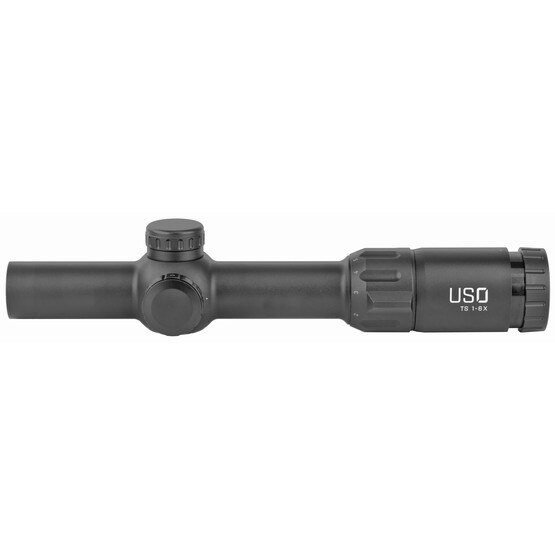 US Optics 1-6x24mm TS-6X FFP JNG MIL Reticle Riflescope has capped adjustment knobs